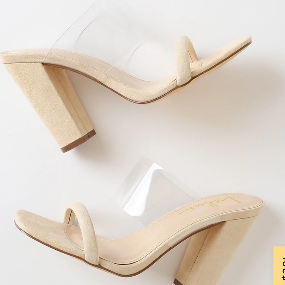 Lulus Nude Suede High Heel Sandals
